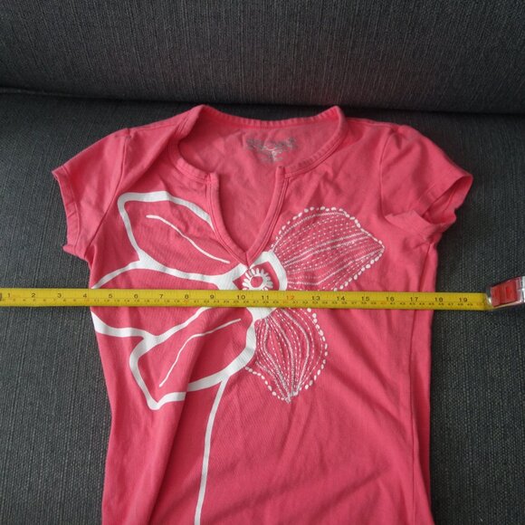 Everday Wear Pink V-Neck Short Sleeve T-Shirt 43-0049 Size M - Picture 10 of 13